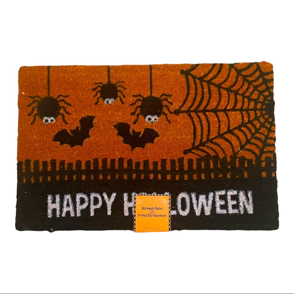 Happy Halloween 18x28” Doormat NWT